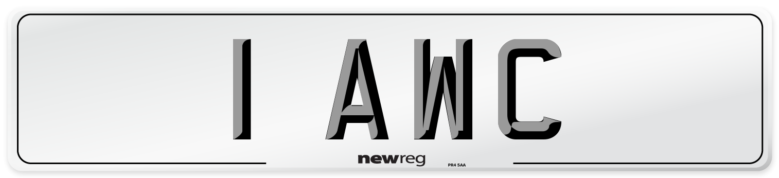 1 AWC Number Plate from New Reg